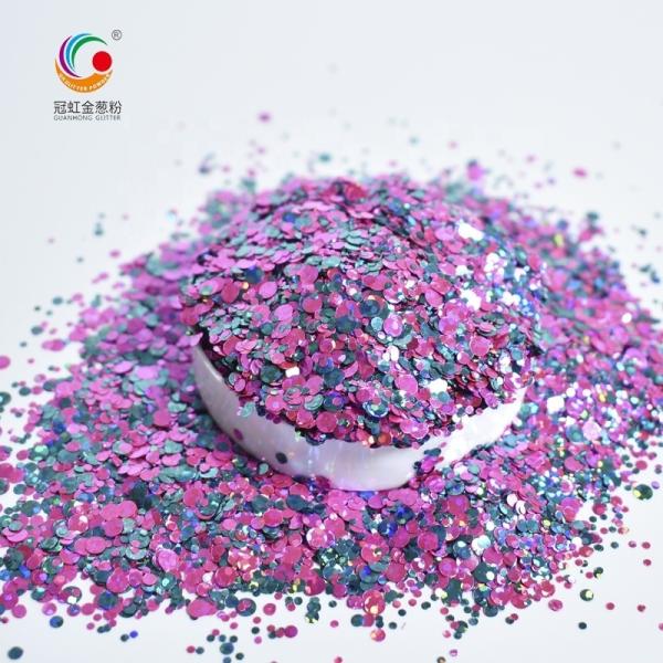 GW002 Bulk Polyester Glitter Chunky Mixed Shapes Starry Glitter Powder for Nail
