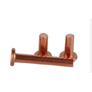 Red Copper Solid Flat Head Rivets Fasteners Good Corrosion Resistance