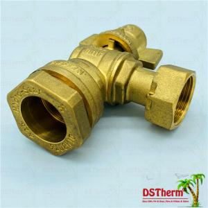 Water Control Single Union Ball Valve With Brass Handle With Female Threaded