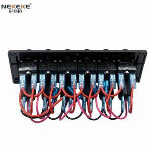 ABS Construction 6 Gang Rocker Switch Panel Circuit Control Box For Boats CE