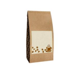 custom PE coated coffee packaging bags with window