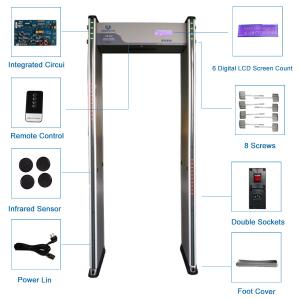 18 Zones Security Walk Through Metal Detector Body Scanner For Bank