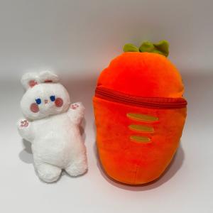 Customizable Cute Stuffed Plush Toys With Zippers Carrots-shaped rabbits