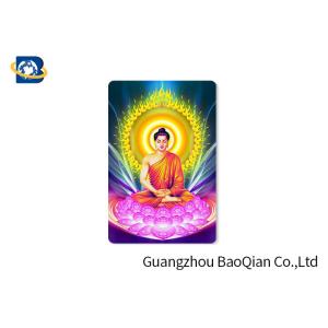 Buddha Religion Premium 3D Lenticular Card PET / PP Motion Effect Printing