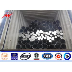 Double Cross Arm Round 69kv 10m joint type Steel Utility Pole Explosion - proof