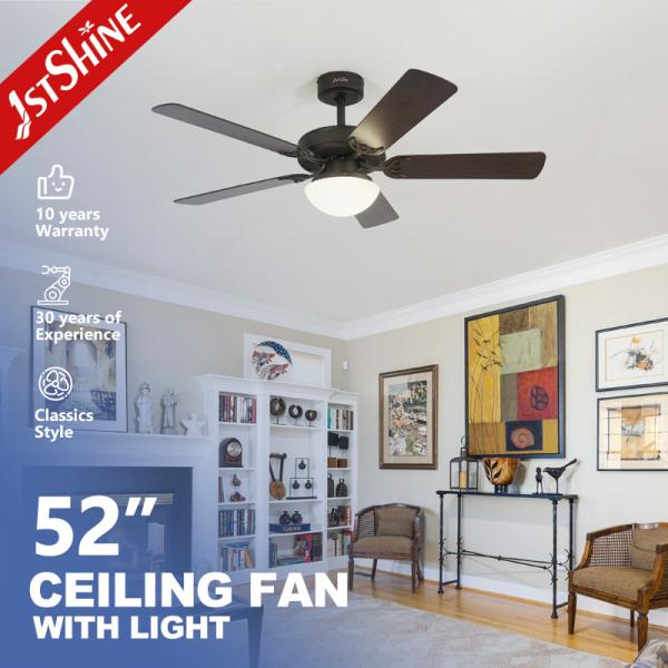 Wall Control 52 inches MDF 5 Blade LED Ceiling Fan with Dimmable Light Classic