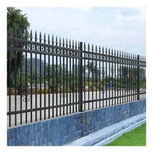 Outdoor Residential Vintage Design Wrought Iron Railing Fence with Heat Treated
