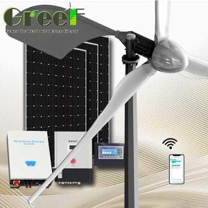 Electric 3 Phase Off Grid Solar Hybrid Wind Turbine System Kit 1KW