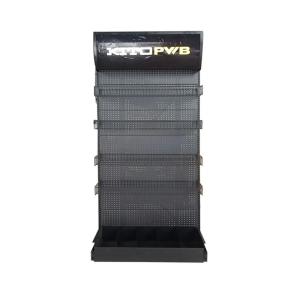 single side rack with light box supermarket shelves