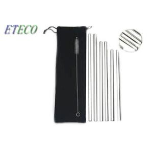 Trips 18/8 Stainless Steel Reusable Straws Straight Juice Drinking Use