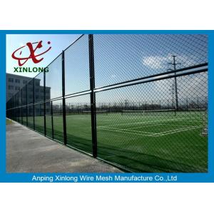 Black Galvanized Chain Link Fence / Pvc Coated Welded Wire Fencing