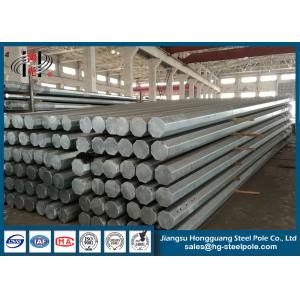 Polygonal Flood Light Poles , Stadium Lighting Hot Dip Galvanized Pole With Q235