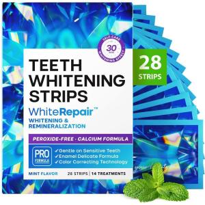 China Mint Flavor Tooth Whitening Strips With Calcium Formula For Gentle Dental Care 28 Pack on sale