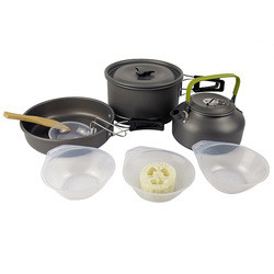 Camping Outdoor Cookware Sets Portable Folding Teapot Set