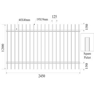 Garrrison Fence Post Hot Dipped Galvanized 65mm x65mm x 2.5mm x 3000mm length 2