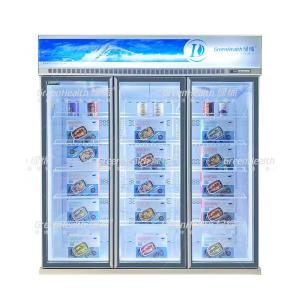 Single Temperature R290 Refrigerant Glass Display Freezer With Spring Back Door