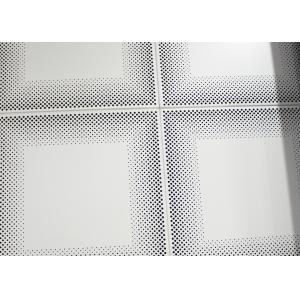 Metal Front Perforated Aluminum Acoustic Panels for Ceiling 12 x 12 Ceiling Tiles , SGS