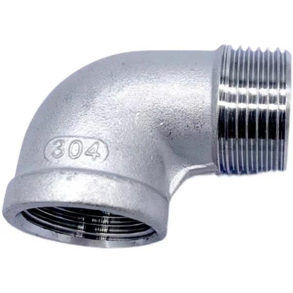 Casting Stainless Steel 201 304 Male and Female NPT Thread 90 Degree Elbow BSP