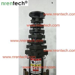 10m aluminum telescoping mast/manual crank winch telescopic mast/ push