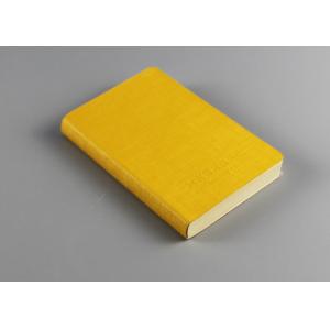 Debossed Yellow Soft Cover Notebook Recycled Matte Art Paper For Daily Memo