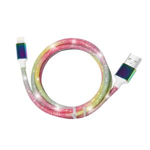 1m Length C-C20V3A 60W Max C-L 9V3A 27W Max Glowing Data Cable Metal Shell