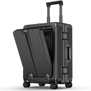 Carry On Luggage, Hard Shell Suitcase With 360°Spinner Wheels, Airline Boarded