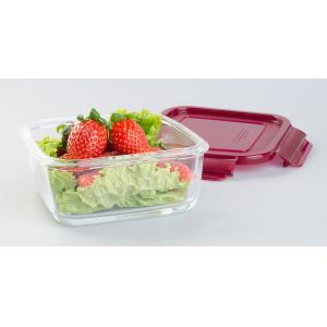 300ML Square Glass Food Storage Containers BPA Free With Airtight Lids