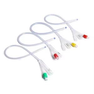 China Orcl 6fr 28fr 30fr 50ml 3 Way 2 Way Disposable Medical Silicone Foley Balloon Catheter on sale
