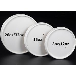 600ml 800ml To Go Paper Soup Cups With Covers And Spoons White Color