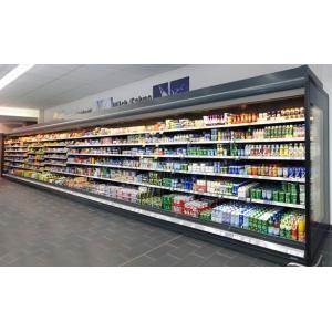 Cheap Dairy And Drinks Multideck Open Chiller Large capacity show and adjustable multideck for sale