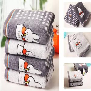 China 72*34cm Classic MIFFY pure cotton embroidered popular face towel and hand towel on sale