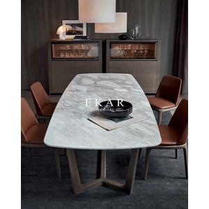 Modern Style Set Rectangle Marble Dining Table