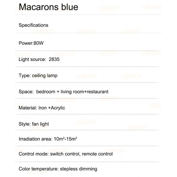 Macaron Fan ceiling with remote control dimming 19 inch fan lamp for girl bedroom modern ceiling fan light(WH-VLL-14)
