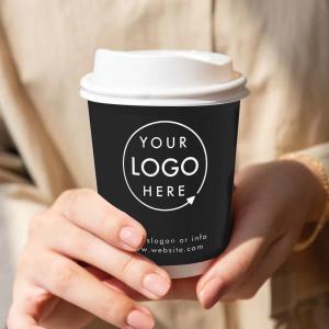 Customized Biodegradable Disposable Coffee Paper Cup Single Double Ripple Wall