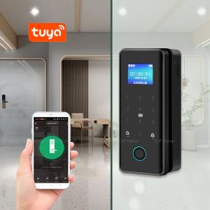 Glass Door Smart Fingerprint Door Lock Biometric Unlock Full Automatic Tuya Lock