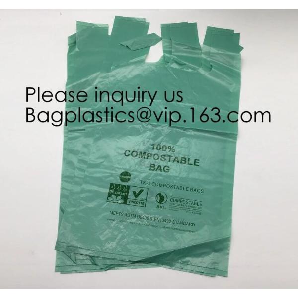 Biodegradable Reusable Plastic T-Shirt Bag Eco Friendly Compostable Grocery
