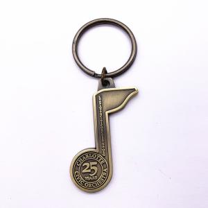 Silver Antique Brass Key Ring , Soft Enamel Personalized Souvenir Keychains