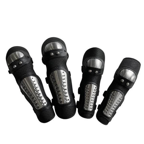 Quality 4Pcs/set Motorcycle Riding Knee Elbow Pads Stainless Steel Protective Gear for All Seasons wholesale