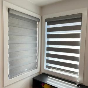 Electric Solar Shading Window Blind Horizontal Zebra Blinds for Excellent