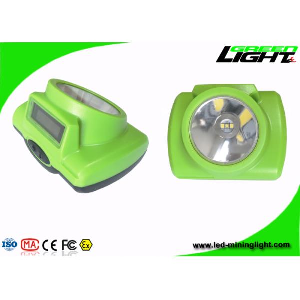 Green Color 15000lux Rechargeable LED Headlamp 6.4Ah Battery Capacity cordless cap lamp SOS light For Miners Safety