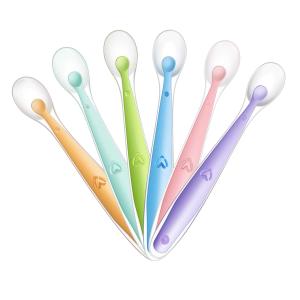 Custom Colored Silicone Spoon Feeder , Educational Food Dispensing Spoon