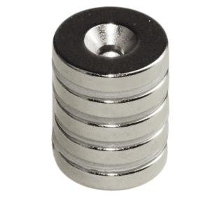D20x5mm NdFeB Neodymium Magnet With 5mm Countersink Hole