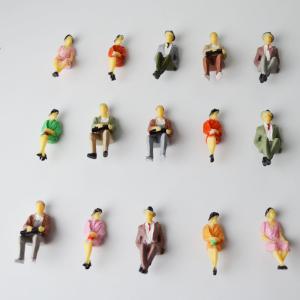 1:30 scale ABS plastic model painted figure 6cm for architectural model making