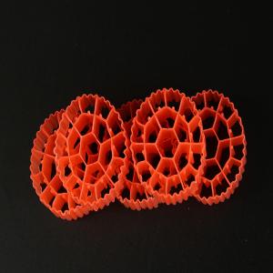 Cheap Red / Yellow Plastic MBBR Bio Media K1 500 m2/m3 Surface Area With White Color for sale