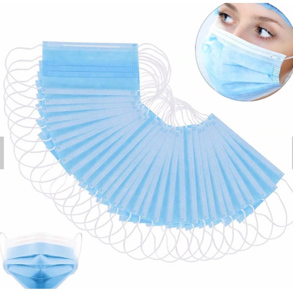 Quality Professional Grade Antibacterial Face Mask 3 Layers Breathable Cover wholesale