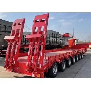 7 Axle Heavy Low Bed/Lowbed Ramp/Drop Deck Flatbed/Skeleton Semi Truck Trailer