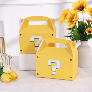 Custom Yellow Question Mark Folding Paper Gift Box