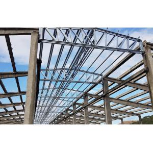 Customized Steel Structure Workshop Building , Prefabricated Light Metal Frame