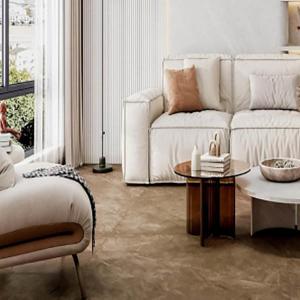 1600x3200mm Marble Slab with Antique Style Veining Light Grey Color and