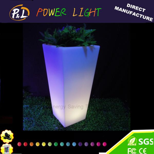 Quality PE material Illuminated Lighted LED Flower Pot wholesale